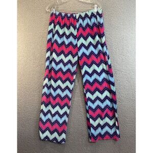 Just Be... Plush Pajama Pants Jewel Toned Stripes, XL